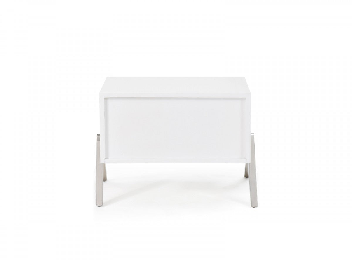 Cath Modern White Nightstand