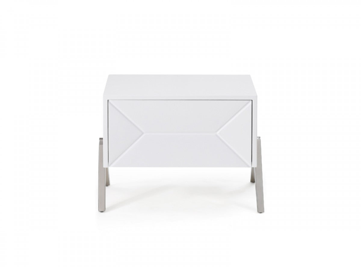 Cath Modern White Nightstand