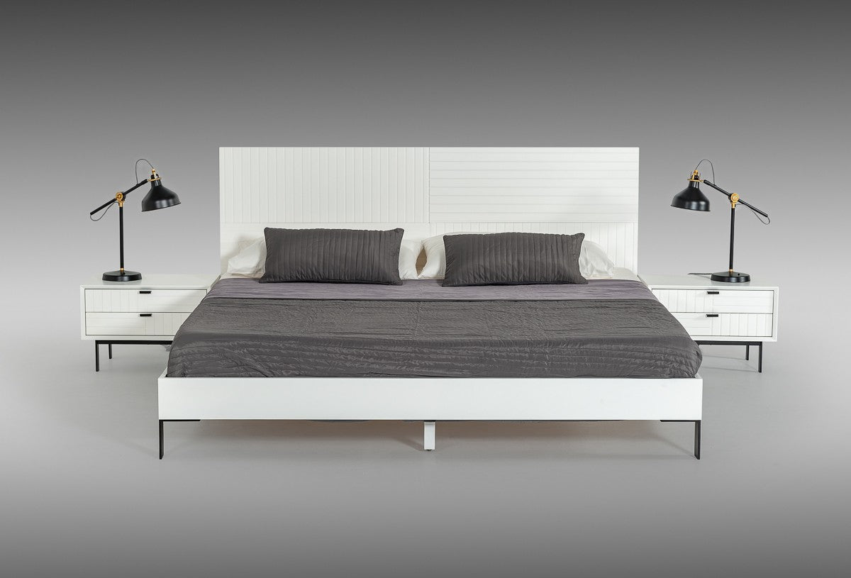 Vanity Contemporary White Bed