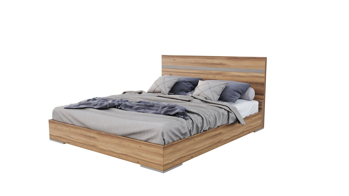 Labolita Italian Modern Light Oak Bed