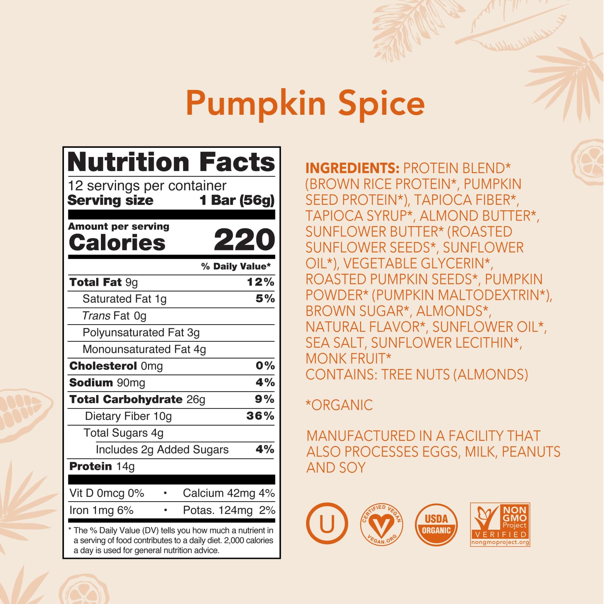 Pumpkin Spice Protein Bar - A&S Discount