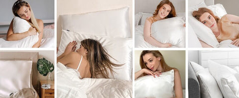 Mulberry Silk Pillowcase for Hair and Skin 2 Pack 100% Natural Silk Pillow Case Cover with Hidden Zipper