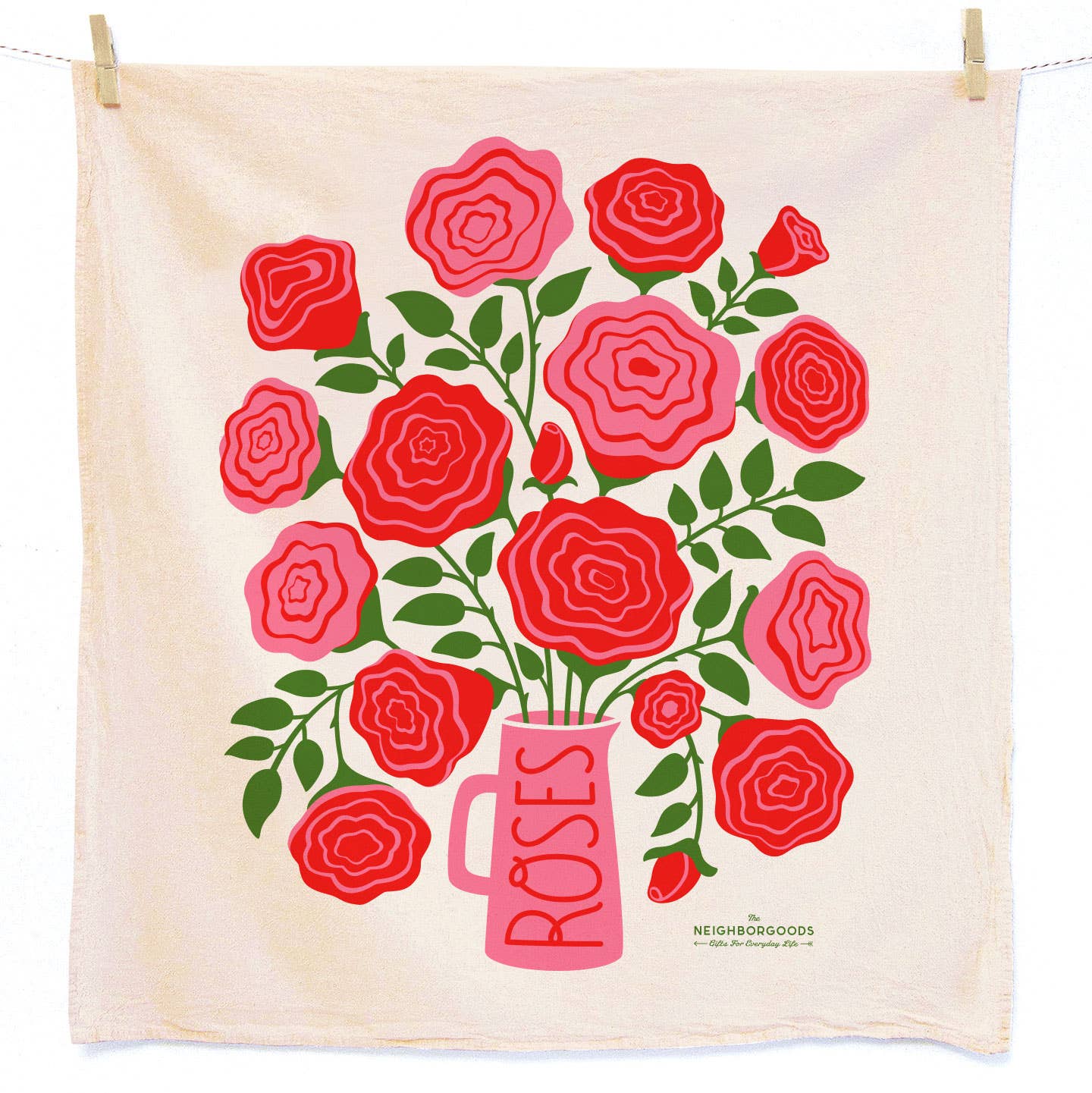 Dish Towel - Roses