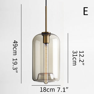 Millow Glass Shade Brass Fitting Pendant Light