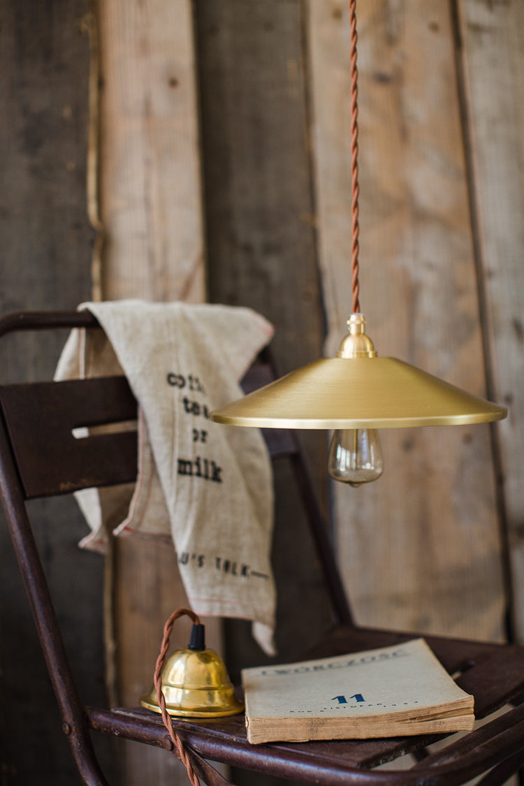 Trudeau Brass Shade Minimalist Pendant Light