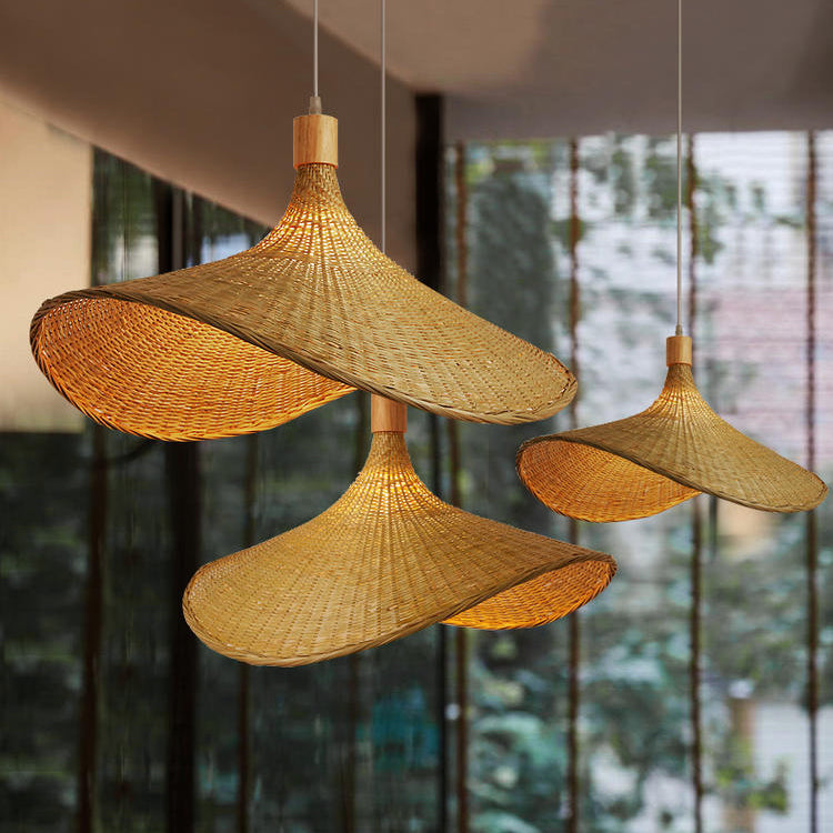 Panama Rattan Wicker Bamboo Pendant Light