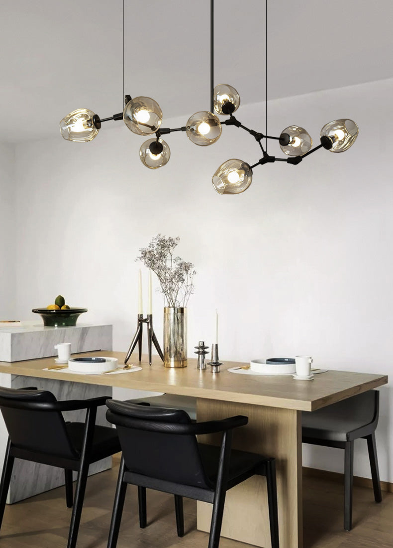 Carmen 8 head multi lamp pendant light branch chandelier