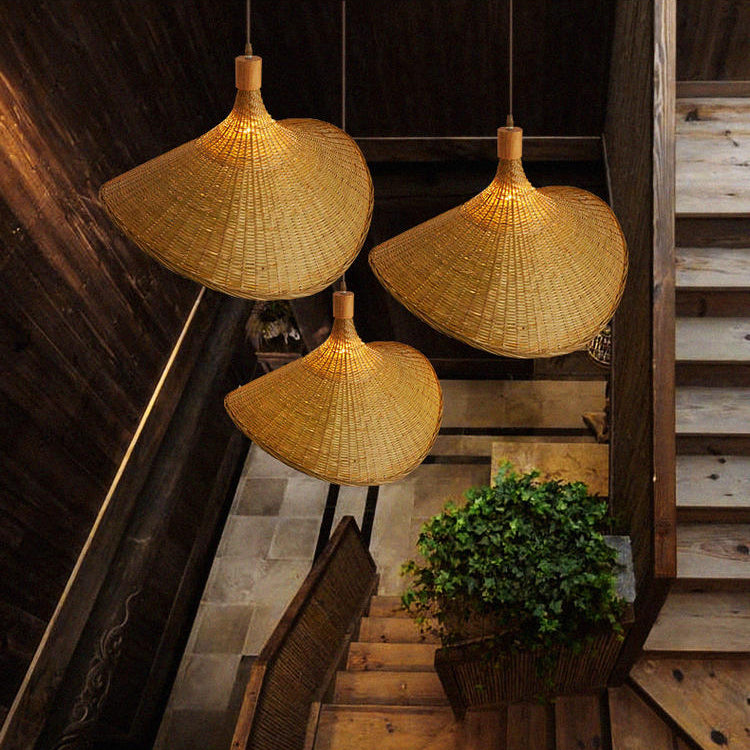 Panama Rattan Wicker Bamboo Pendant Light