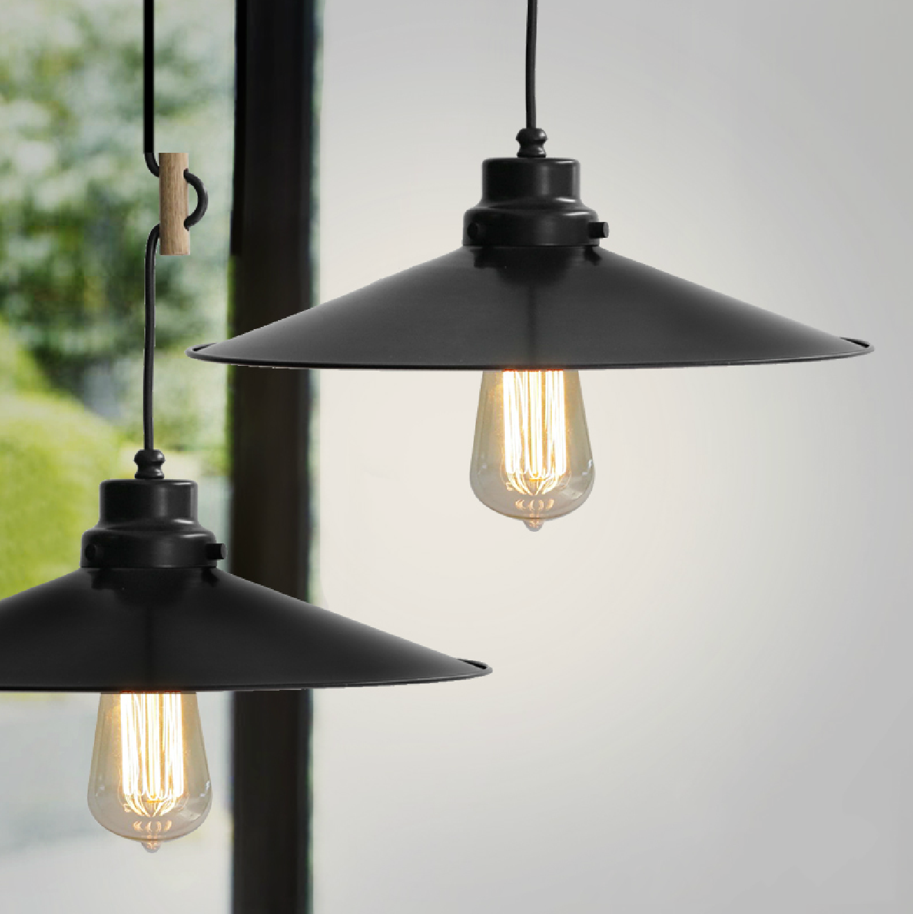 Latte Colourful Loft Industrial Pendant Light