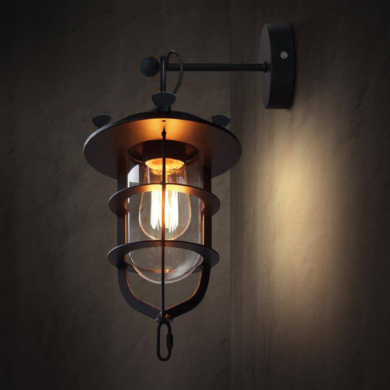 Lyndon Metal Cage Retro Industrial Wall Sconce Light