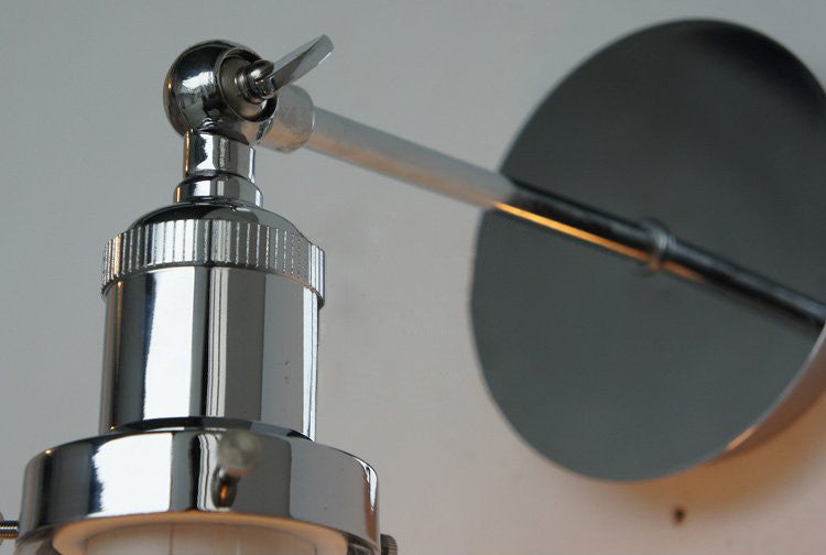 Chrome Wall Light With Glass Cone Shade