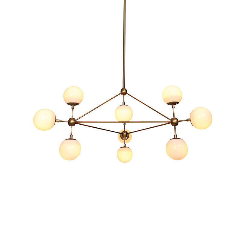 Ritz 10 Bulb Brass Pendant Light