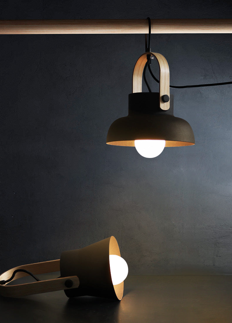 Skandi Minimalist Line Wooden Pendant Light