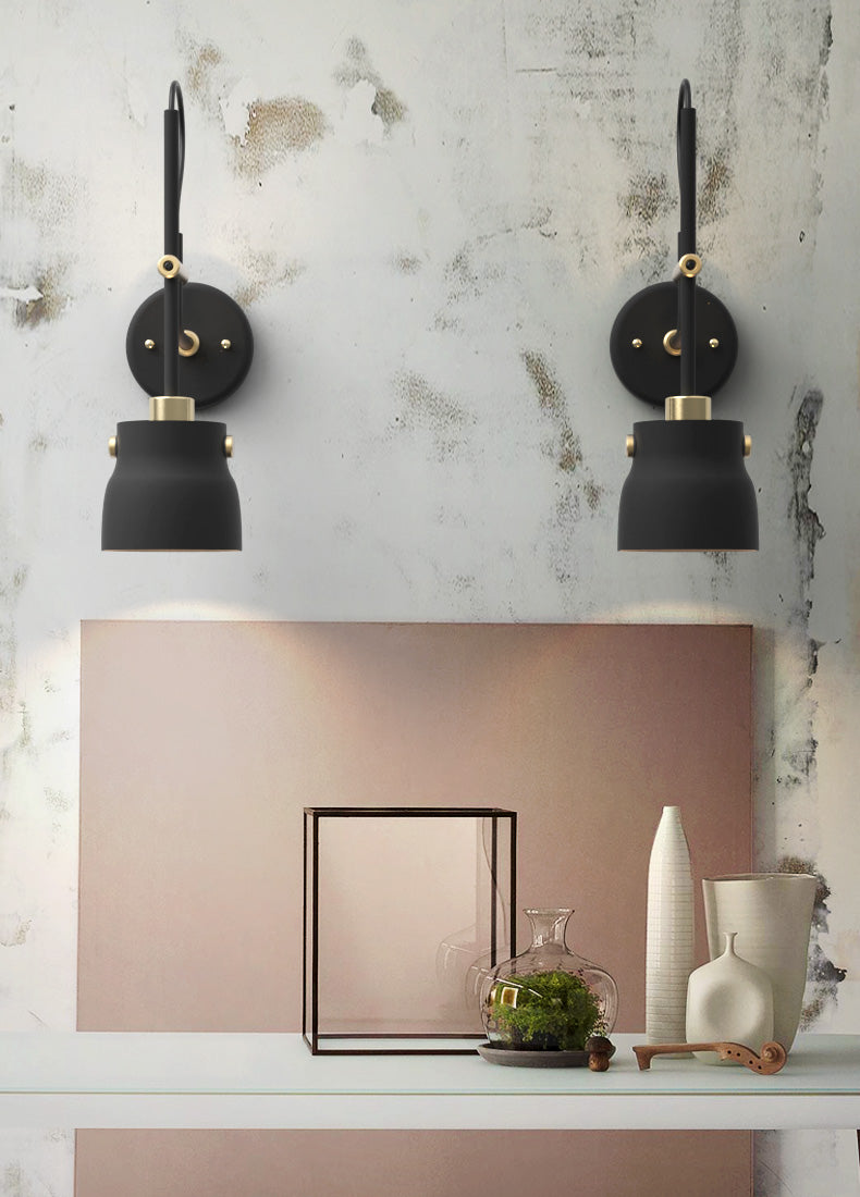 Black Hudson Wall Light