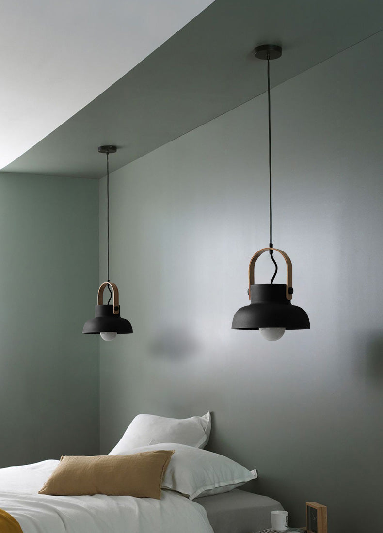 Skandi Minimalist Line Wooden Pendant Light