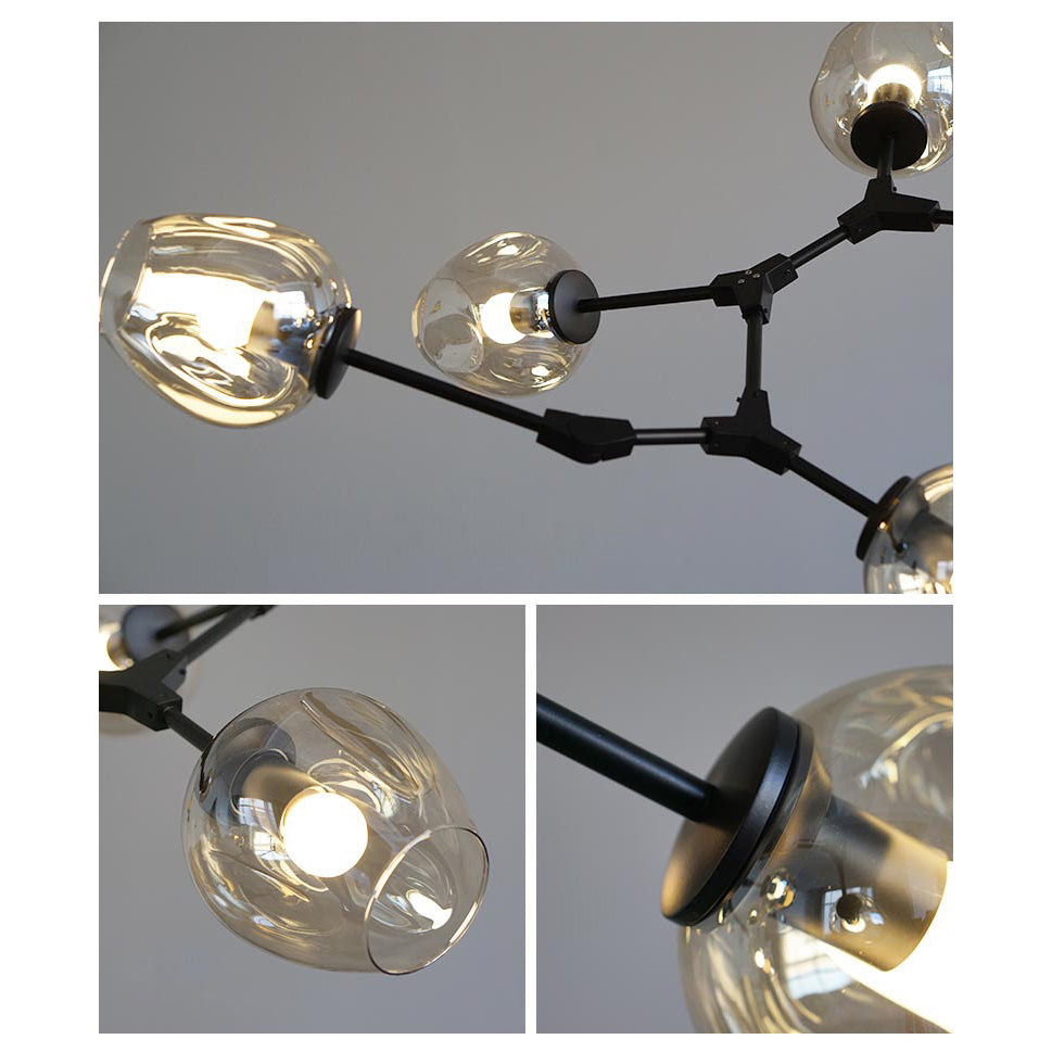 Carmen 8 head multi lamp pendant light branch chandelier