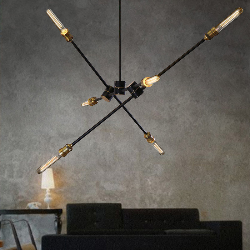 Circa Black Industrial Pendant Light With Brass Fitting