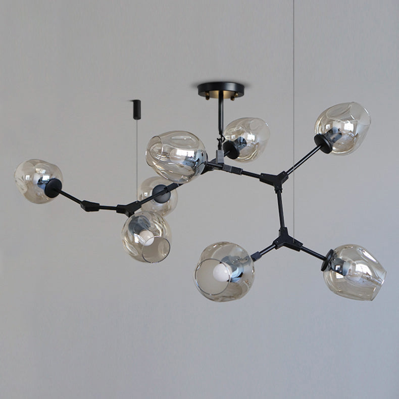 Carmen 8 head multi lamp pendant light branch chandelier