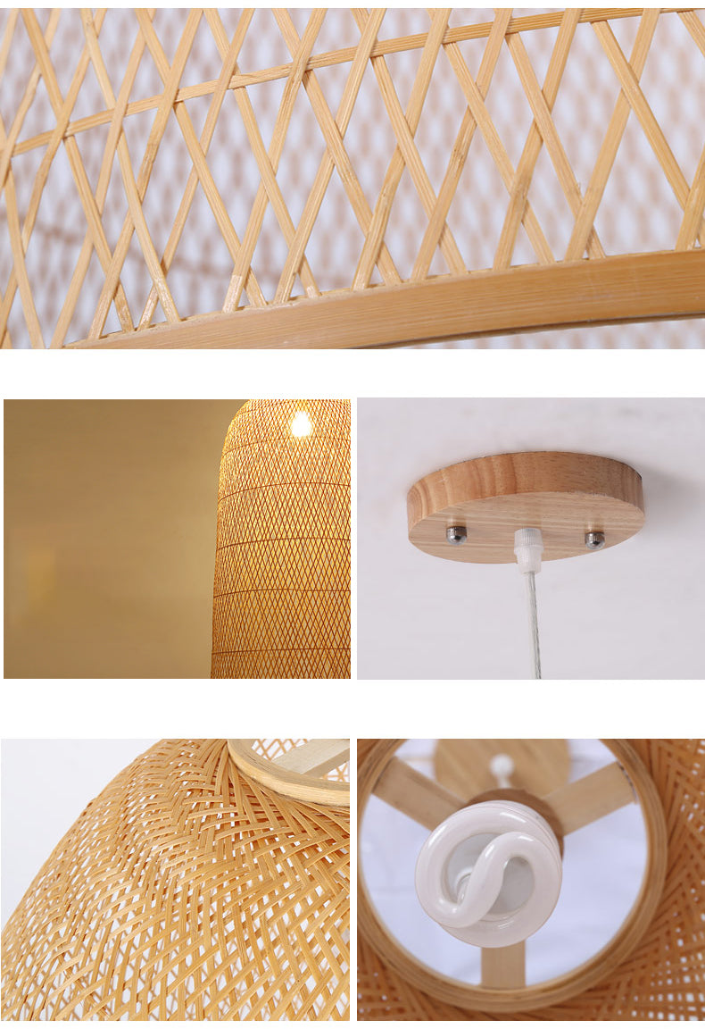 Kandang Rattan Wicker Bamboo Cage Pendant Light