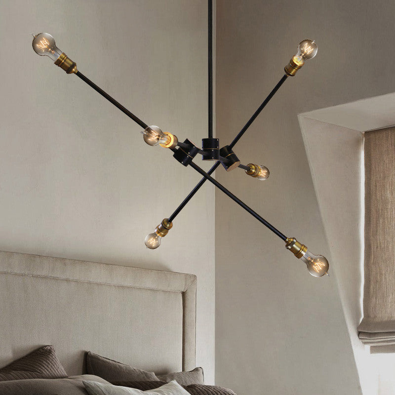 Circa Black Industrial Pendant Light With Brass Fitting