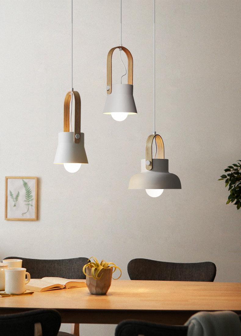 Skandi Minimalist Line Wooden Pendant Light