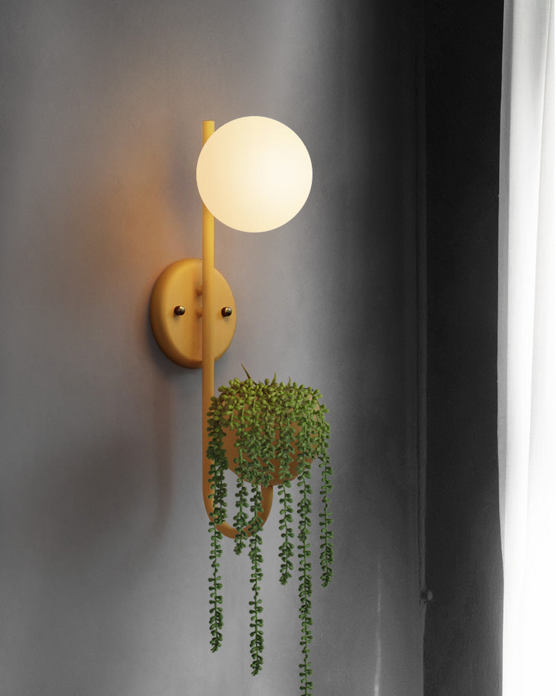 Ritz Single Head Pot Plant Wall Light