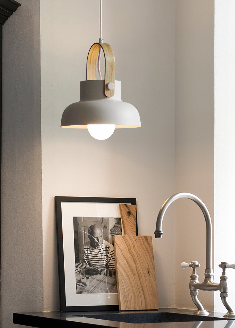 Skandi Minimalist Line Wooden Pendant Light