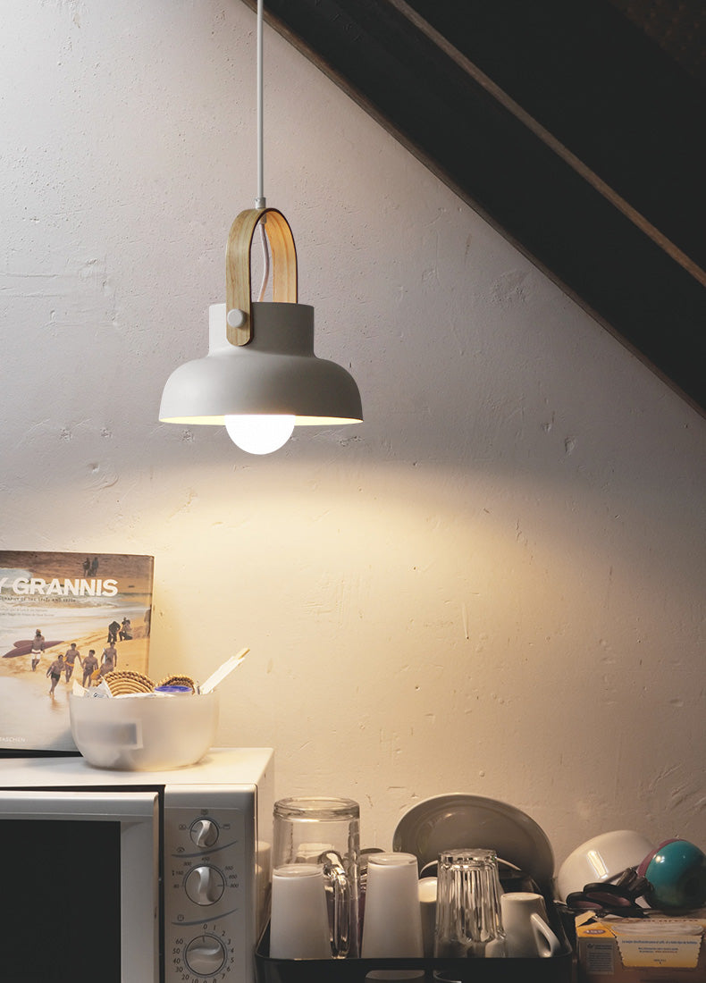 Skandi Minimalist Line Wooden Pendant Light