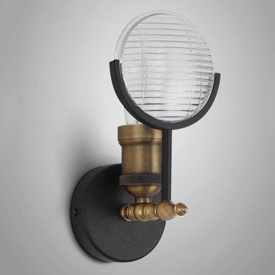 Huberman Fresnel Lens Brass Fitting Wall Light