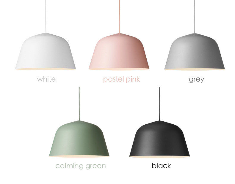 Ambit Metal Shade Pastel Coloured Pendant Light