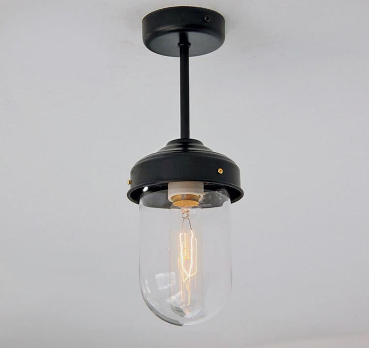 Glass Dome Retro Vintage Style Ceiling Light.