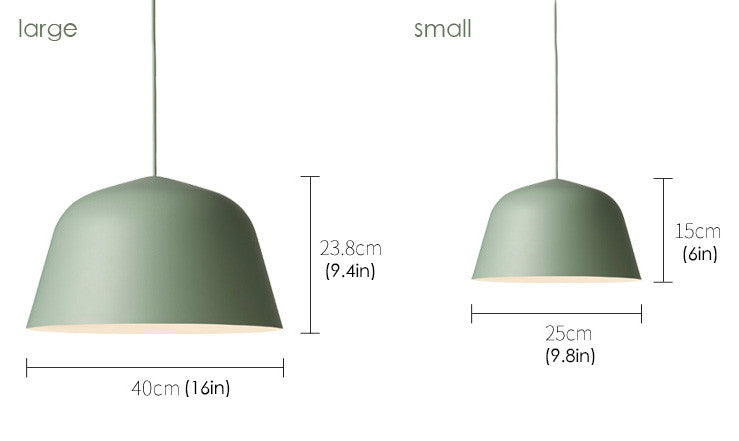 Ambit Metal Shade Pastel Coloured Pendant Light