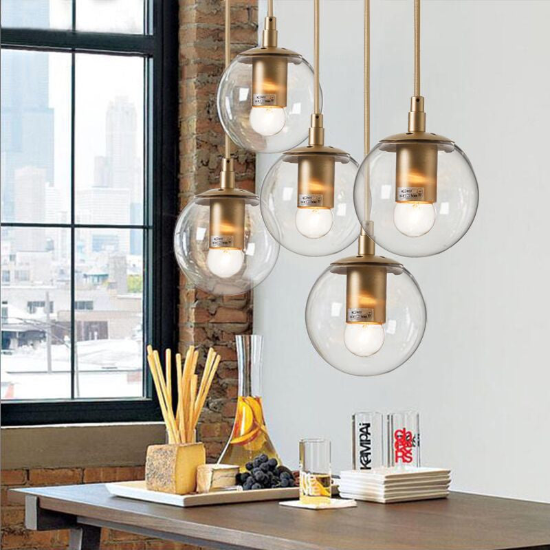 Ritz Single Head Brass Coloured Pendant Light