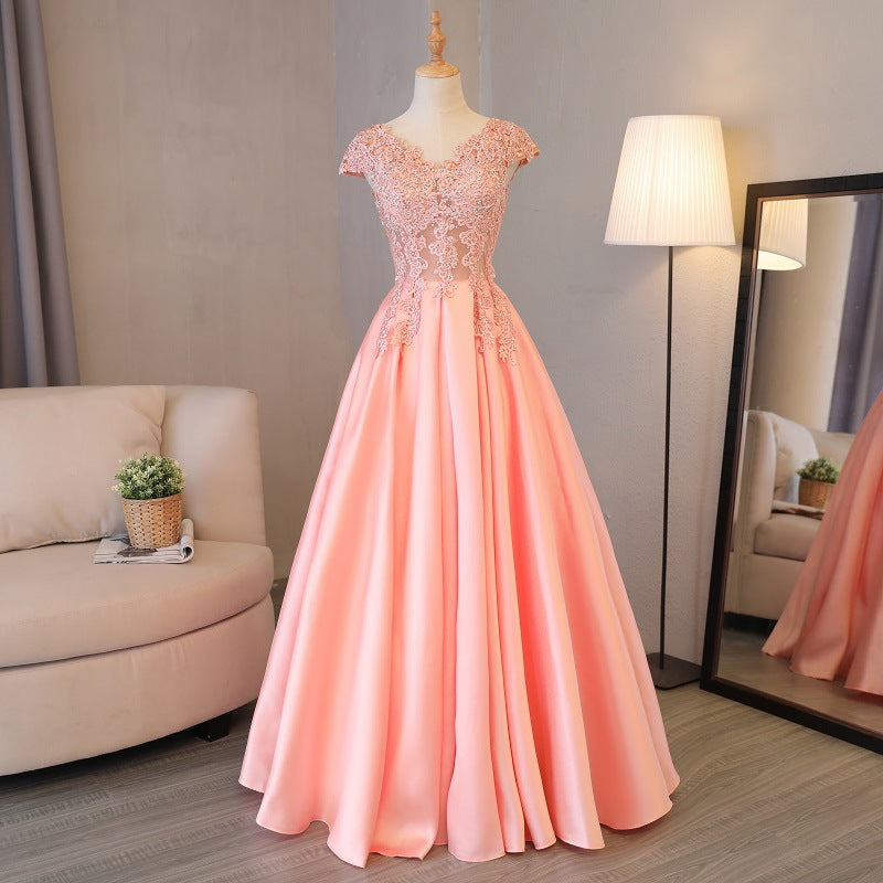 Rose Pink Vintage Prom Dresses