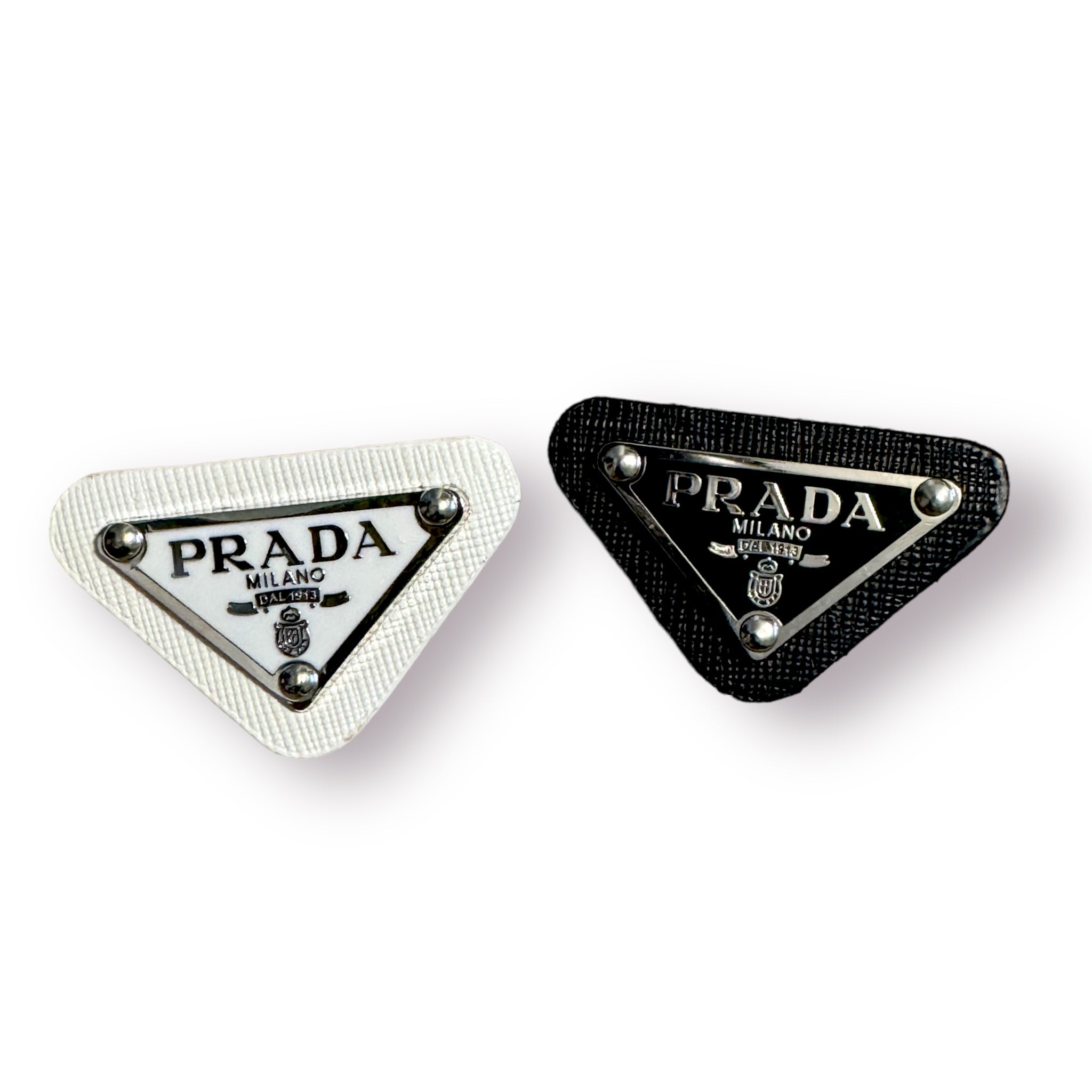 Faux Leather Prad Inspired Brooch Pin