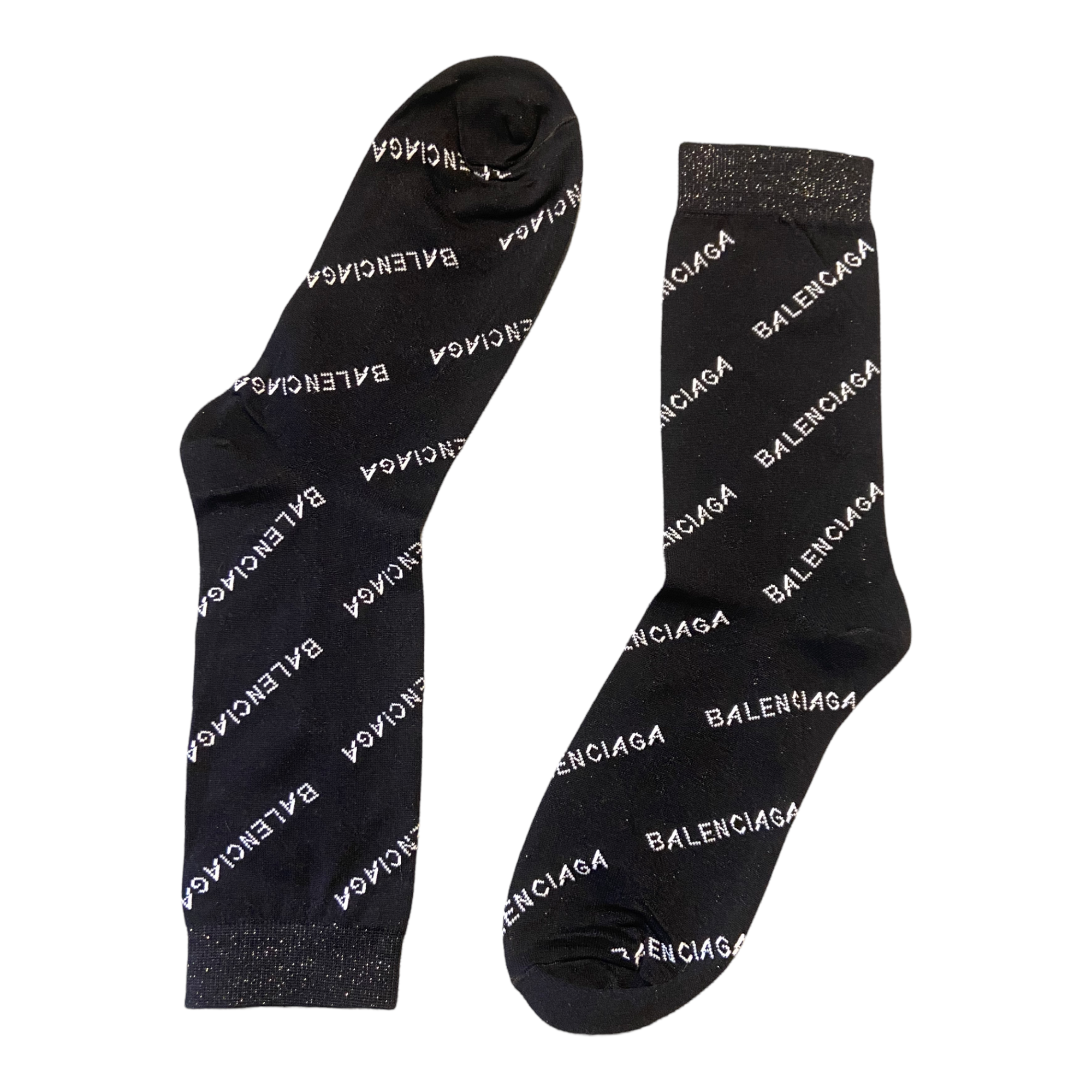 Balenci Inspired Tights Material Socks- Black