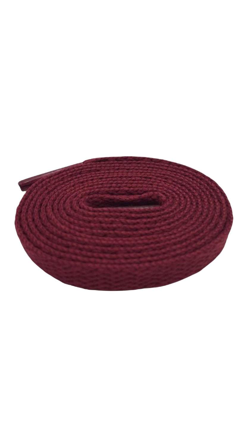 Burgundy Flat Shoelaces