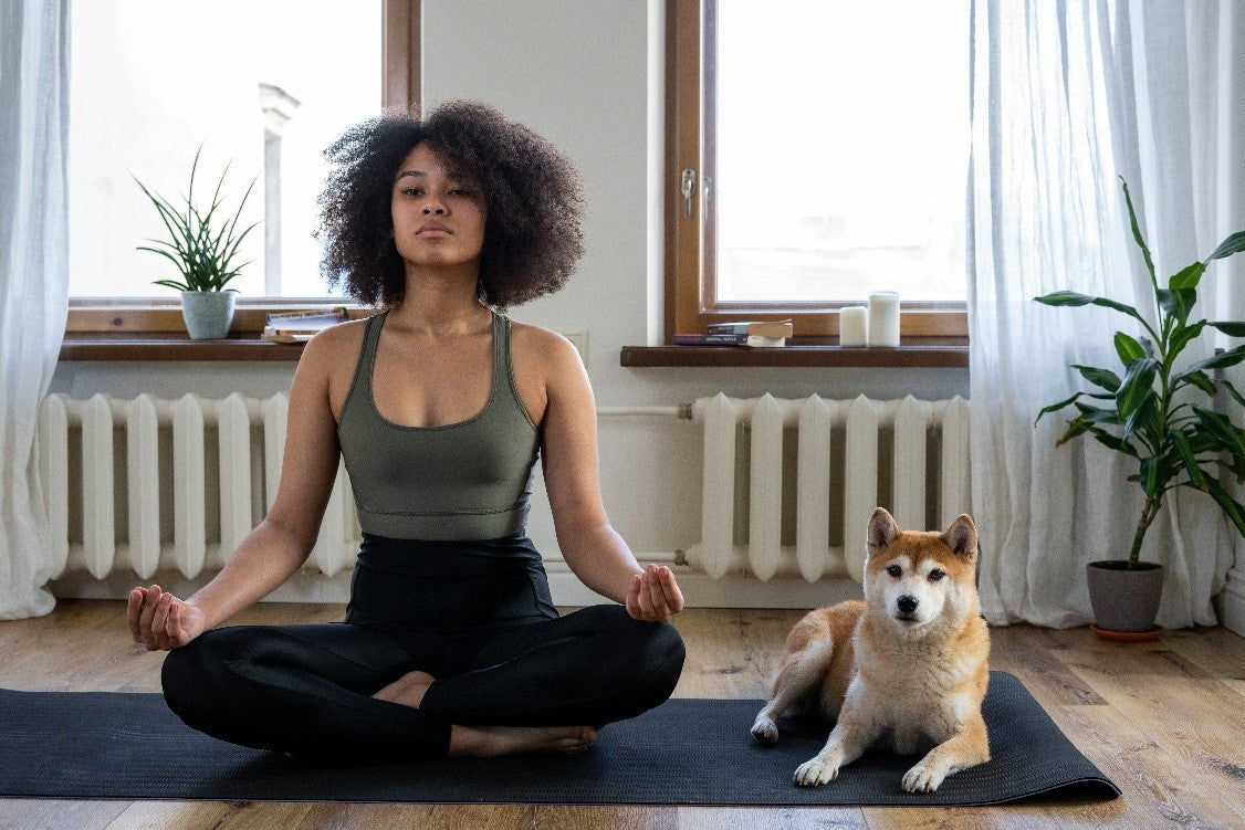 home yoga pilates exercises meditation