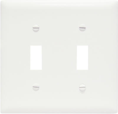 WHT 2G 2TOG Wall Plate