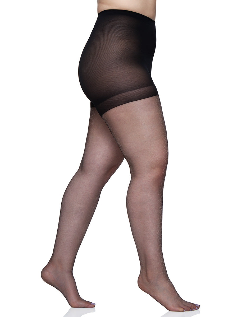 Queen Shimmers Ultra Sheer Control Top Pantyhose with Sandalfoot Toe - 4412