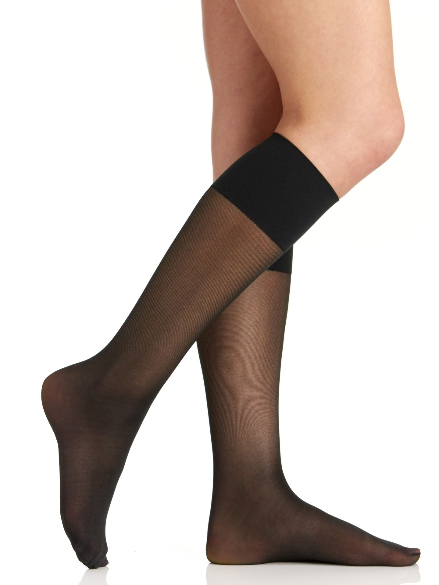 Comfy Cuff Plus Size Sheer Graduated Compression Trouser Sock with Sandalfoot Toe - 5202