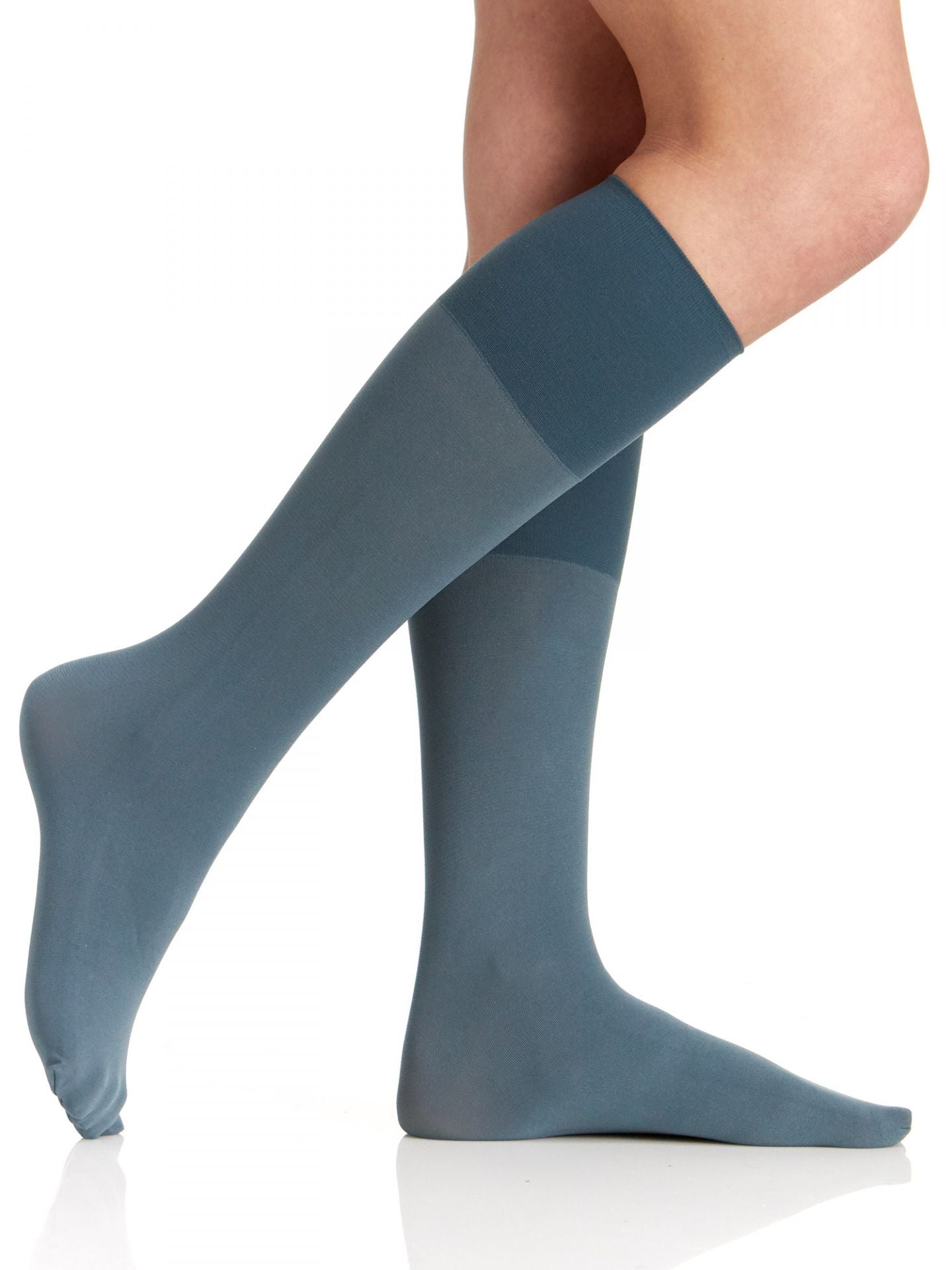 Comfy Cuff Opaque Graduated Compression Trouser Sock with Sandalfoot Toe - 5103