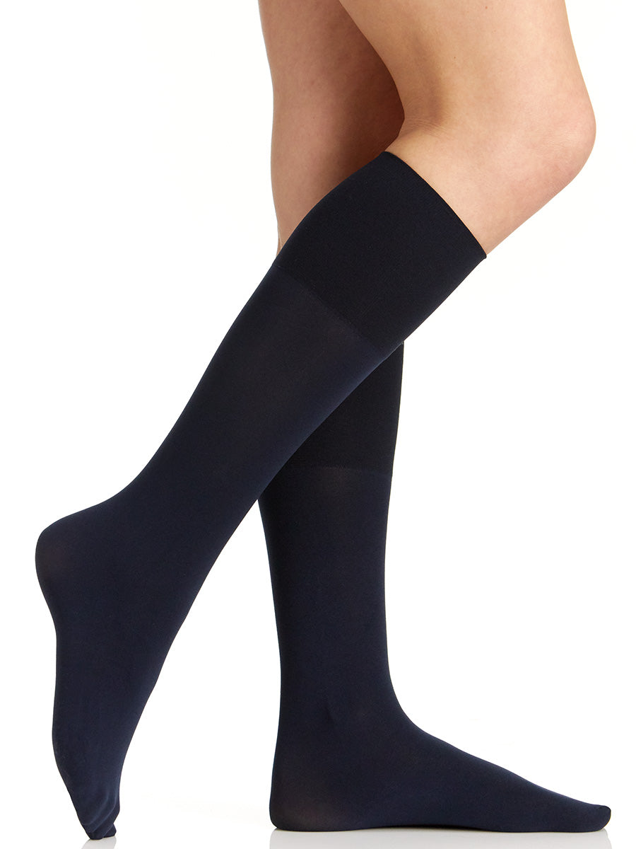 Comfy Cuff Opaque Graduated Compression Trouser Sock with Sandalfoot Toe - 5103