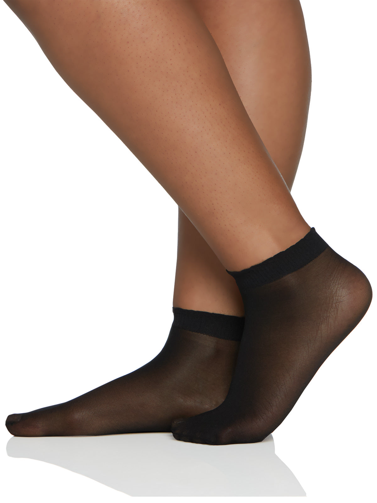 Plus Silky Sheer Shorty Anklet - 3 Pair Pack - 5230