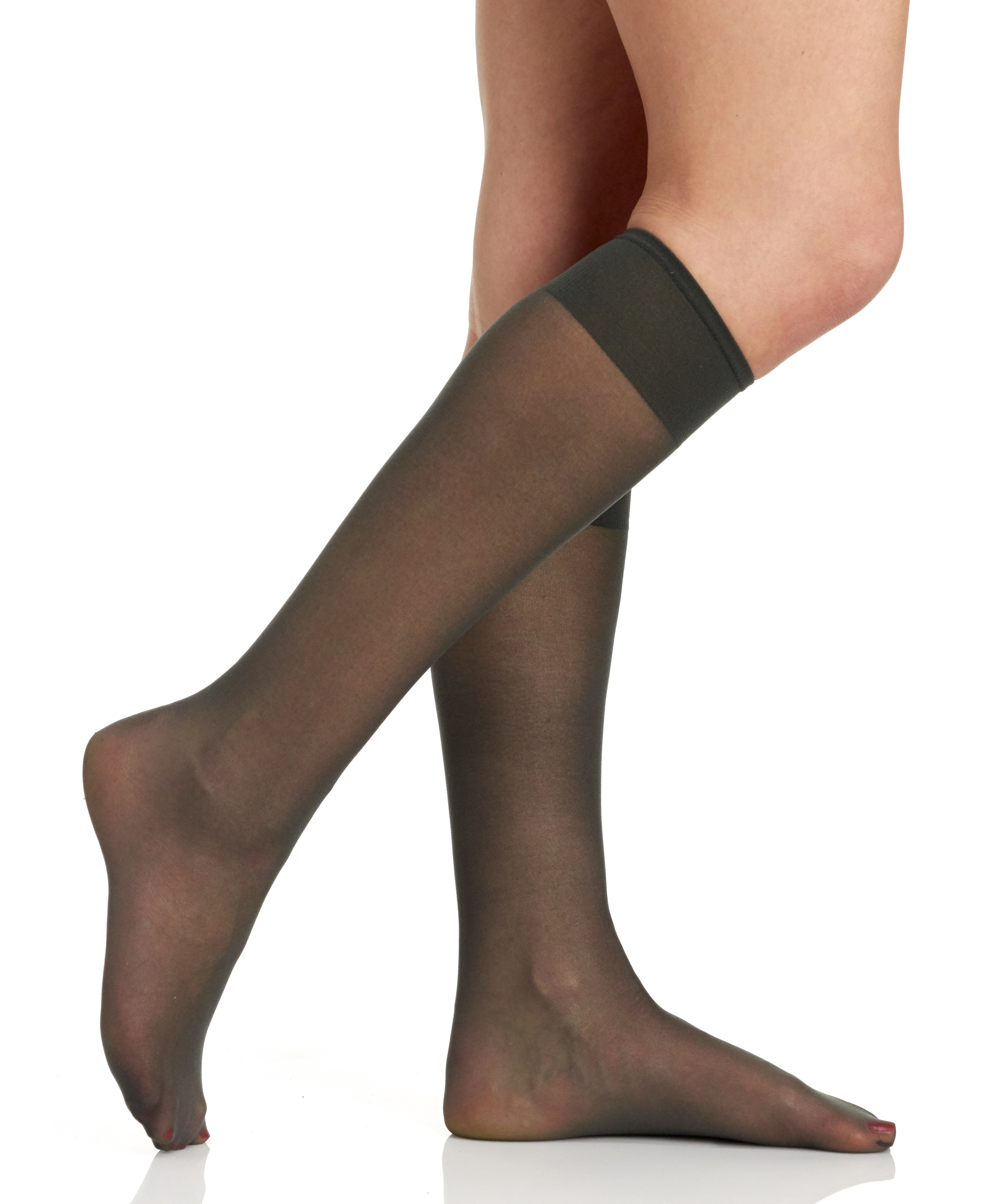 All Day Sheer Knee High with Sandalfoot Toe - 6354