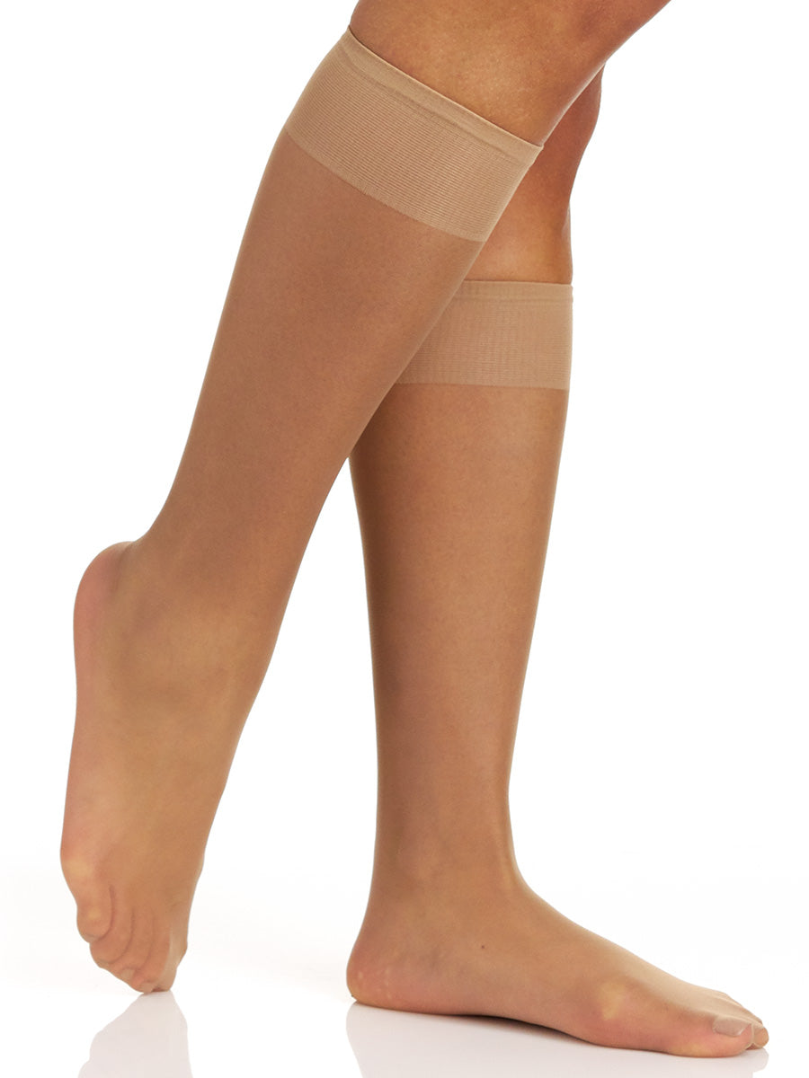 Silky Sheer Knee High with Sandalfoot Toe - 6380