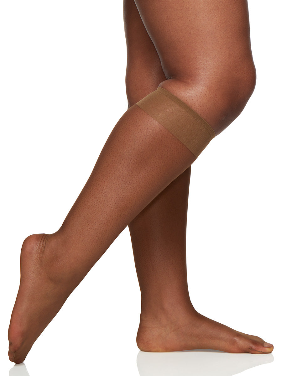 Queen Ultra Sheer Knee High with Sandalfoot Toe - 6460