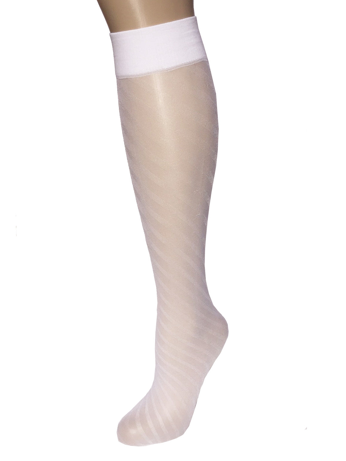 Swirl Pattern Trouser Sock with Sheer Toe - 6636