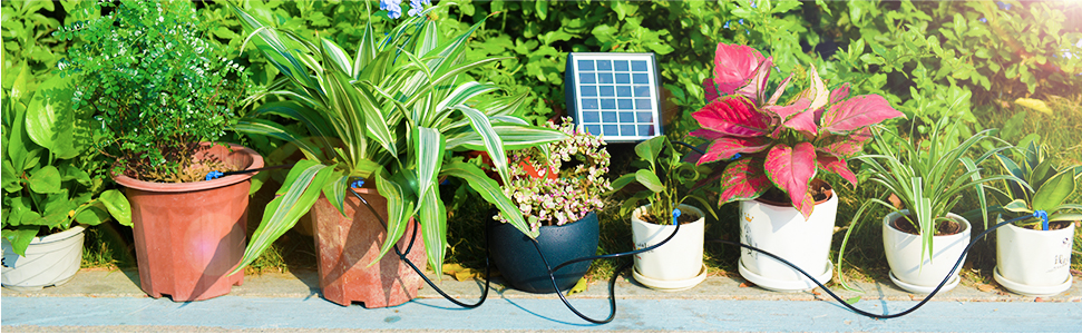 Taking water directly from containers such as buckets, this Drip Irrigation Kit eliminates the need for a tap, making it easy to water your plants anytime and anywhere.