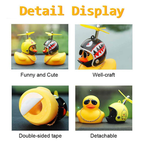 Wearing Helmet Small Yellow Duck For Car/Bicycle Decoration